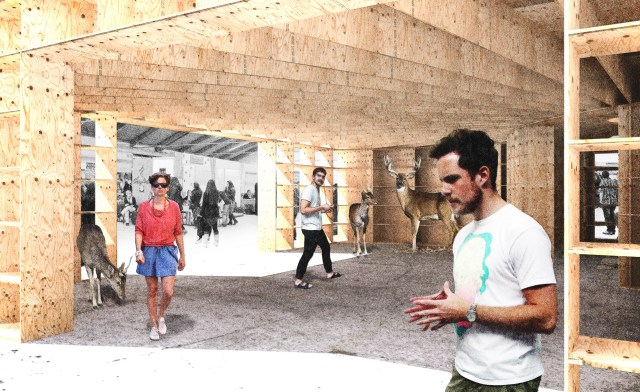 Dřevěný veletržní stánek